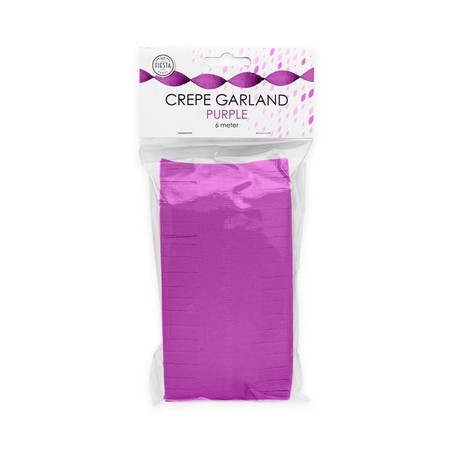 Paarse Slingers Crepe 6m van WeFiesta koop je bij Partywinkel