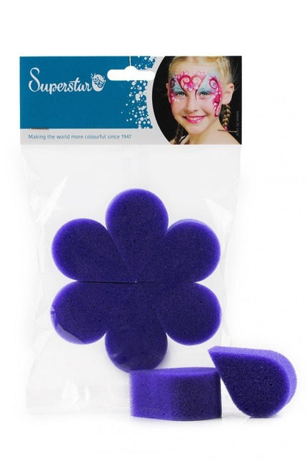 Paarse Sponsje 6st van Superstar koop je bij Partywinkel