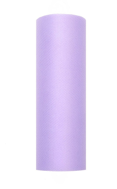 Paarse Tule Rol 15cm 9m van Partydeco koop je bij Partywinkel