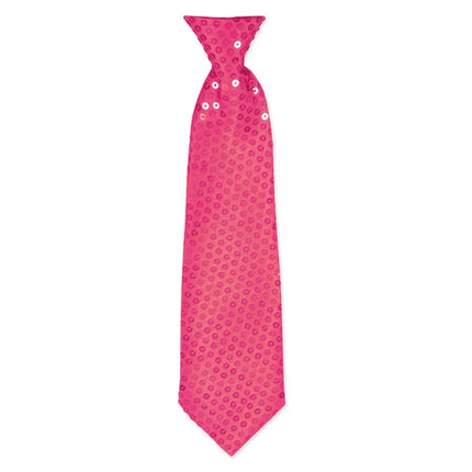 Pink Sequin Tie, 32 cm