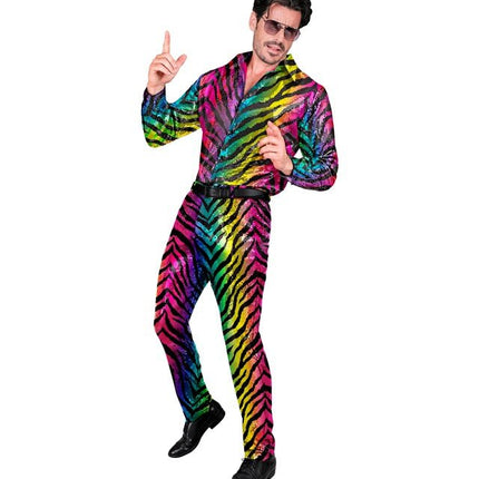 PAILLETTEN BROEK REGENBOOG TIJGER Volwassen van Widmann koop je bij Partywinkel