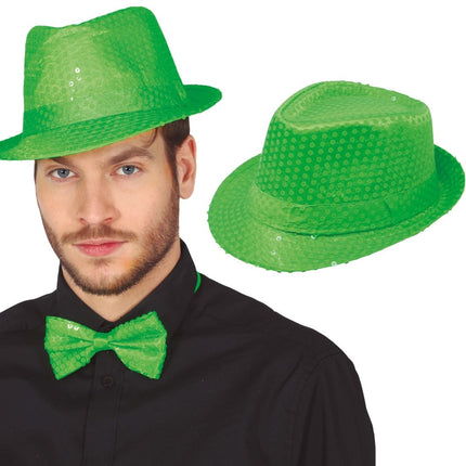 Pailletten Hoed Neongroen van Fiestas Guirca koop je bij Partywinkel