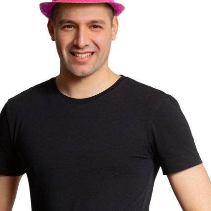 Pailletten Hoedje Neon Roze van Partychimp koop je bij Partywinkel