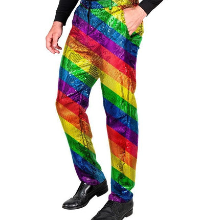 PAILLETTENBROEK REGENBOOG van Widmann koop je bij Partywinkel