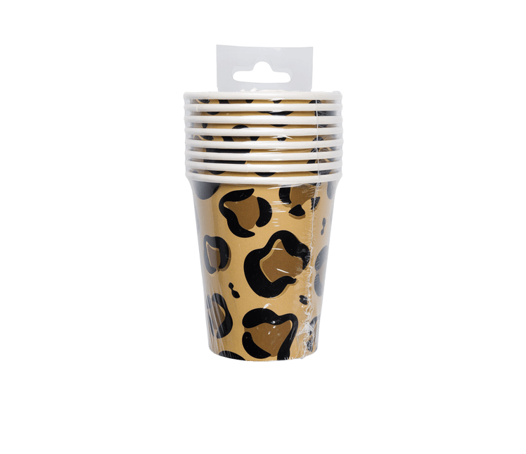 Panter Bekers 9cm 8st van Paper Dreams koop je bij Partywinkel