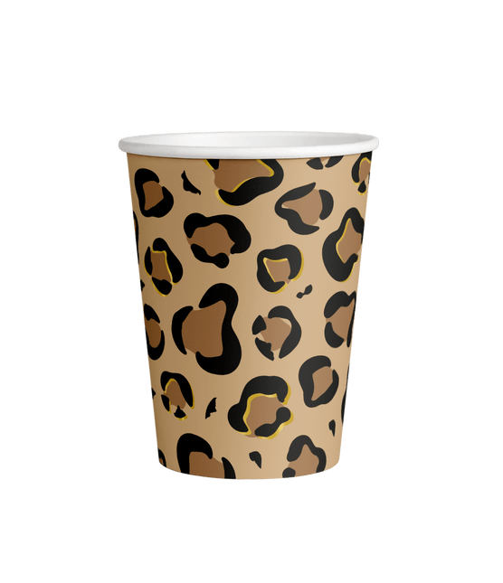 Panter Bekers 9cm 8st van Paper Dreams koop je bij Partywinkel