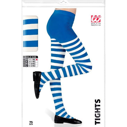 PANTY BLAUW/WIT GESTREEPT van Widmann koop je bij Partywinkel
