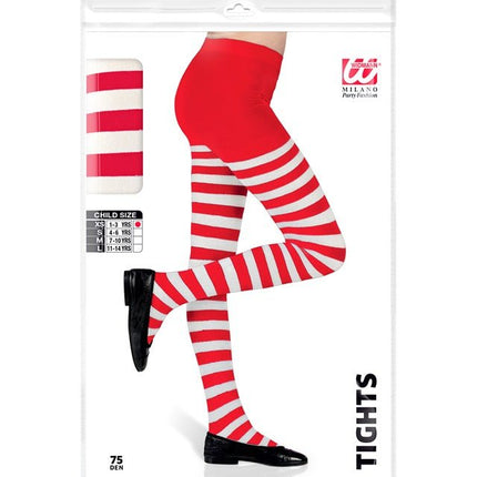 PANTY ROOD/WIT GESTREEPT van Widmann koop je bij Partywinkel