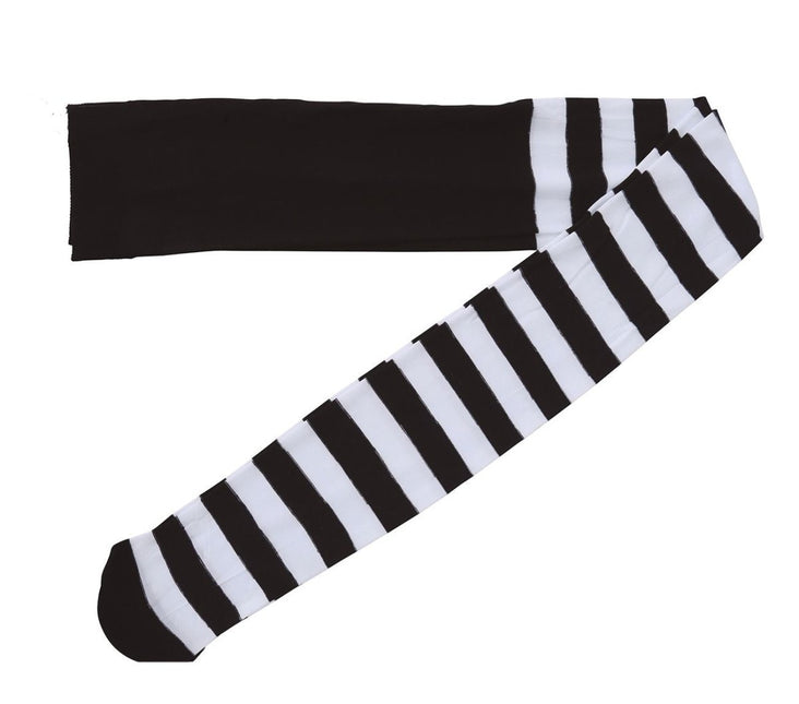 Panty Zwart Wit Gestreept van Fiestas Guirca koop je bij Partywinkel