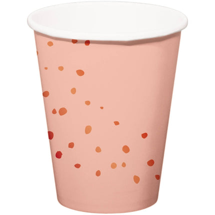 Papieren Bekers - Elegant Lush Blush - 250 ml - 8 stuks van Folat koop je bij Partywinkel