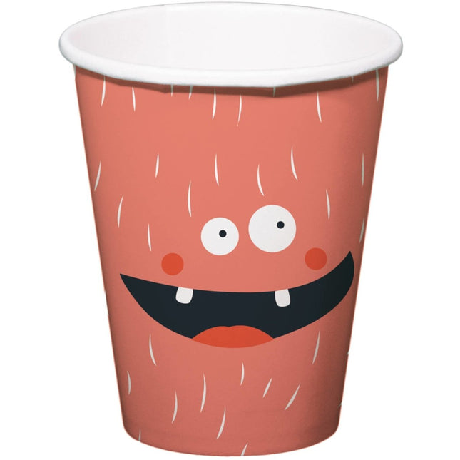 Papieren Bekers Monster 250ml 6st van Folat koop je bij Partywinkel