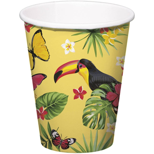 Papieren Bekers - Toekan - 250 ml - 8 stuks van Folat koop je bij Partywinkel