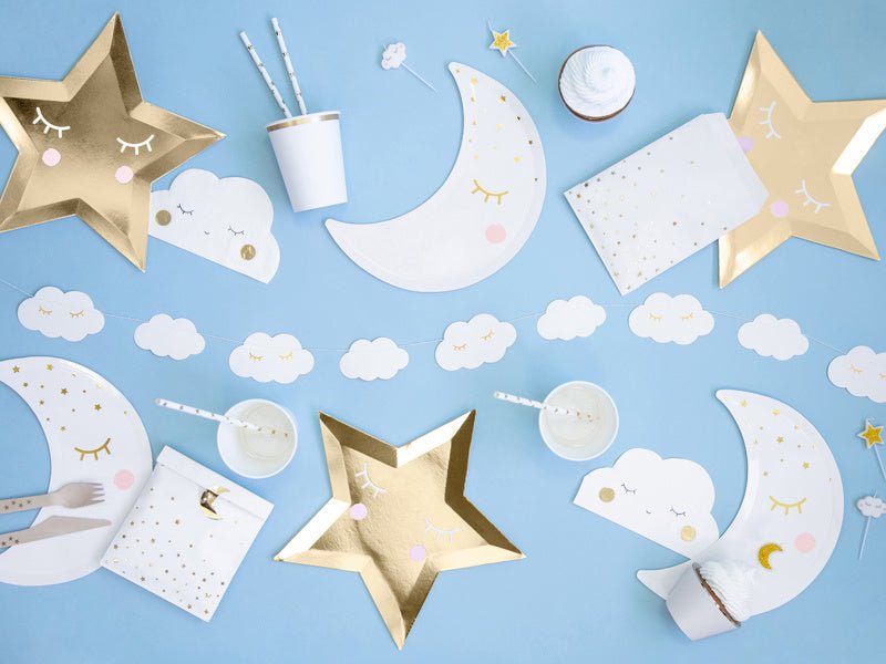 Papieren Rietjes Goud met Sterren 19,5cm 10st van Partydeco koop je bij Partywinkel