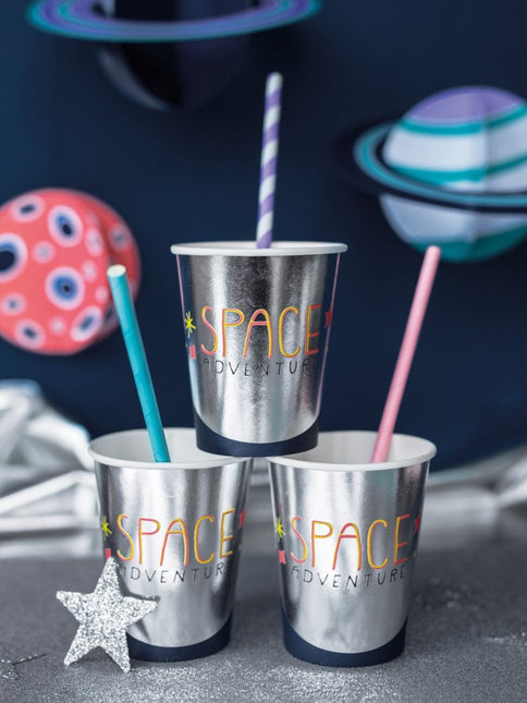 Papieren Rietjes Lila 19,5cm 10st van Partydeco koop je bij Partywinkel