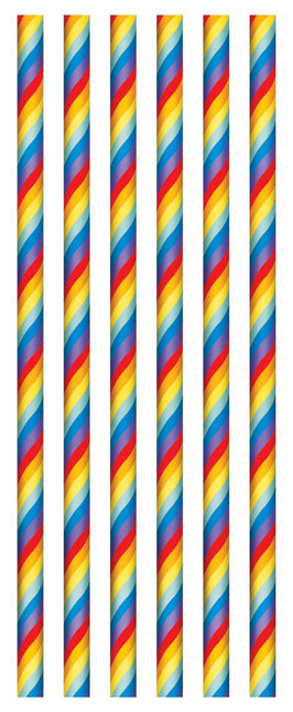 Papieren Rietjes Regenboog 20st van Haza Witbaard koop je bij Partywinkel