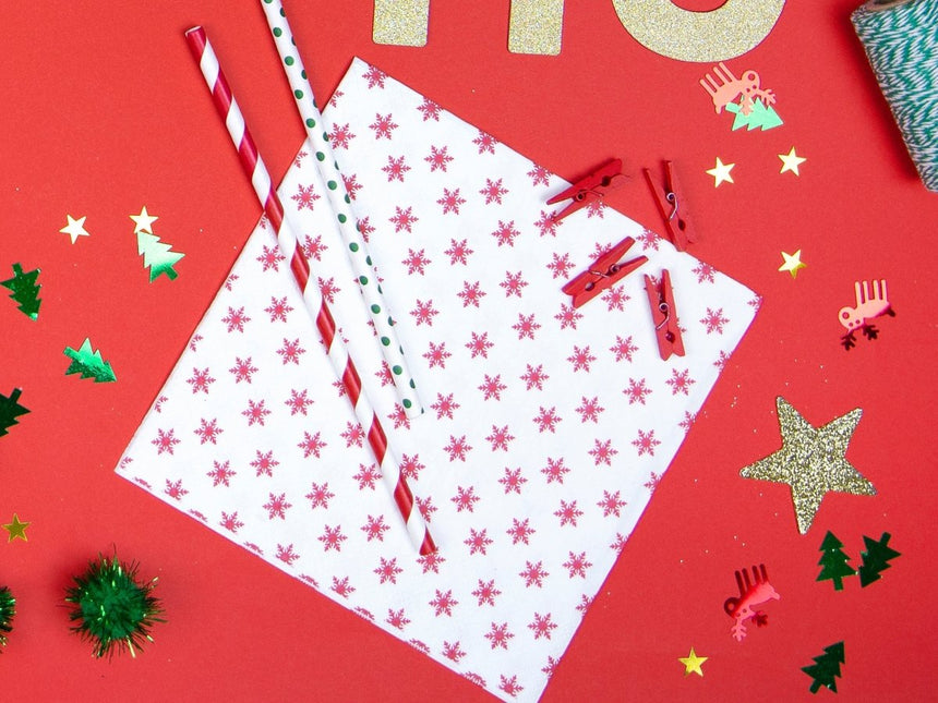 Papieren Rietjes Rood Wit 19,5cm 10st van Partydeco koop je bij Partywinkel