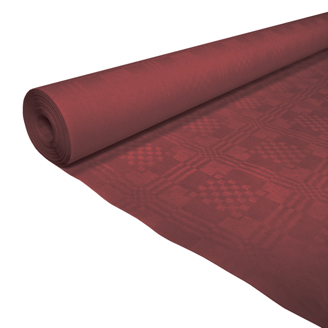 Papieren Tafelkleed Bordeaux 8m van WeFiesta koop je bij Partywinkel