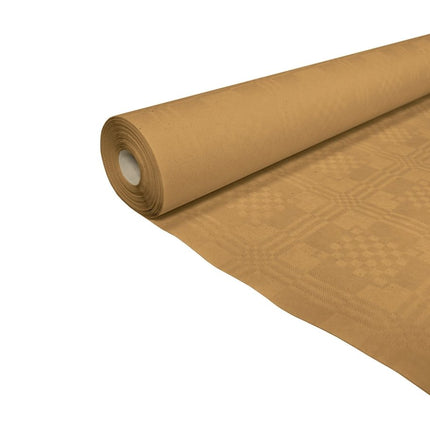 Papieren Tafelkleed Goud 6m van WeFiesta koop je bij Partywinkel