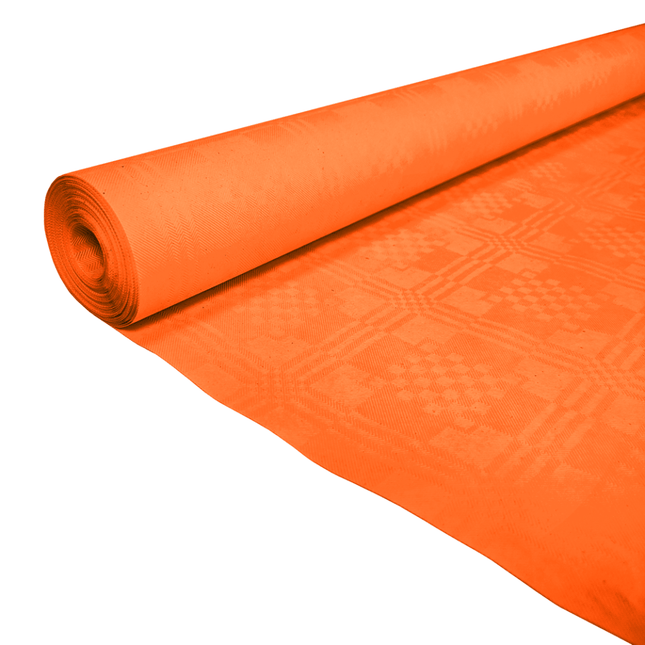 Papieren Tafelkleed Oranje 8m van WeFiesta koop je bij Partywinkel