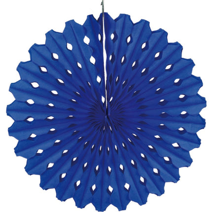 Papieren Waaier Blauw 45cm van Folat koop je bij Partywinkel