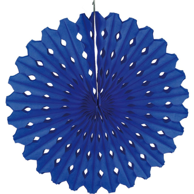 Papieren Waaier Blauw 45cm van Folat koop je bij Partywinkel