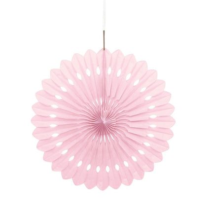 Papieren Waaier Lichtroze 40cm van Unique koop je bij Partywinkel