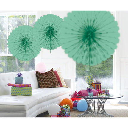 Papieren Waaier Mint Groen 45cm van Folat koop je bij Partywinkel