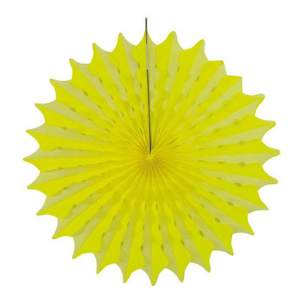 Papieren Waaier Neon Geel 45cm van Folat koop je bij Partywinkel
