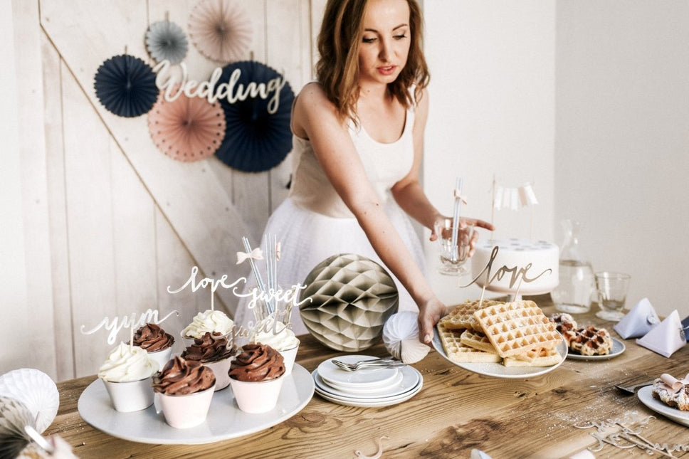 Papieren Waaiers Gekleurde Set 14 - 38cm 3 delig van Partydeco koop je bij Partywinkel