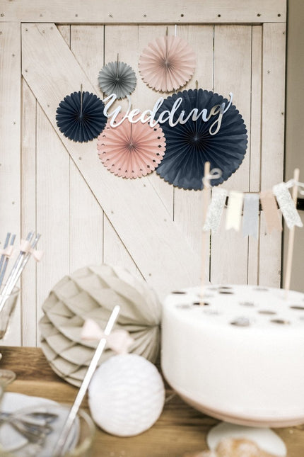 Papieren Waaiers Gekleurde Set 14 - 38cm 3 delig van Partydeco koop je bij Partywinkel