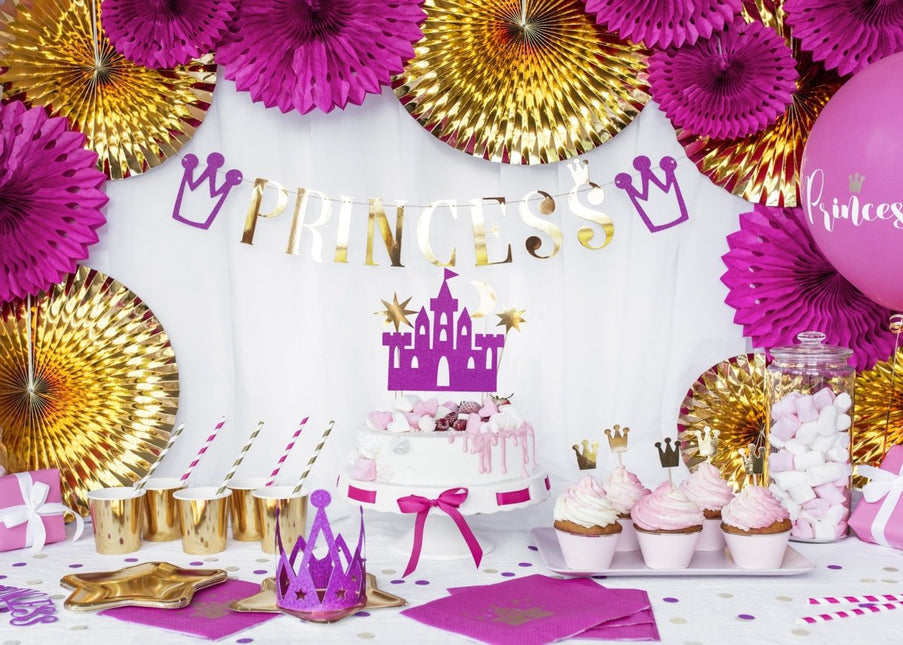 Papieren Waaiers Goud Set 23 - 40cm 3 delig van Partydeco koop je bij Partywinkel