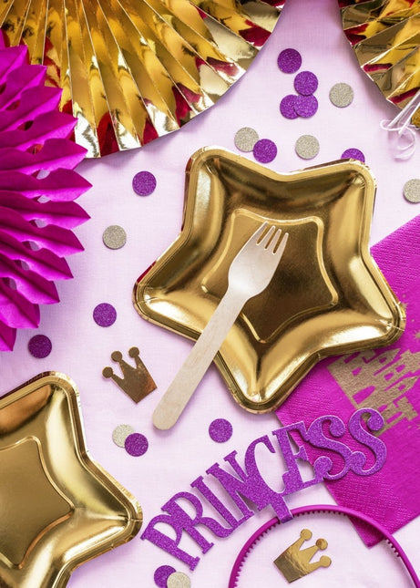 Papieren Waaiers Goud Set 23 - 40cm 3 delig van Partydeco koop je bij Partywinkel