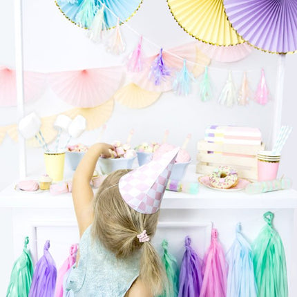 Papieren Waaiers Lila Goud Set 23 - 40cm 3 delig van Partydeco koop je bij Partywinkel
