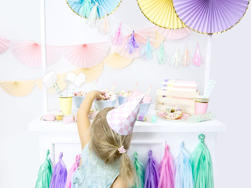 Papieren Waaiers Lila Goud Set 23 - 40cm 3 delig van Partydeco koop je bij Partywinkel