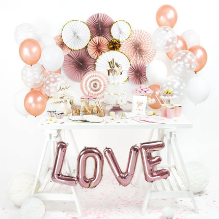 Papieren Waaiers Wit Set 23 - 40cm 3 delig van Partydeco koop je bij Partywinkel