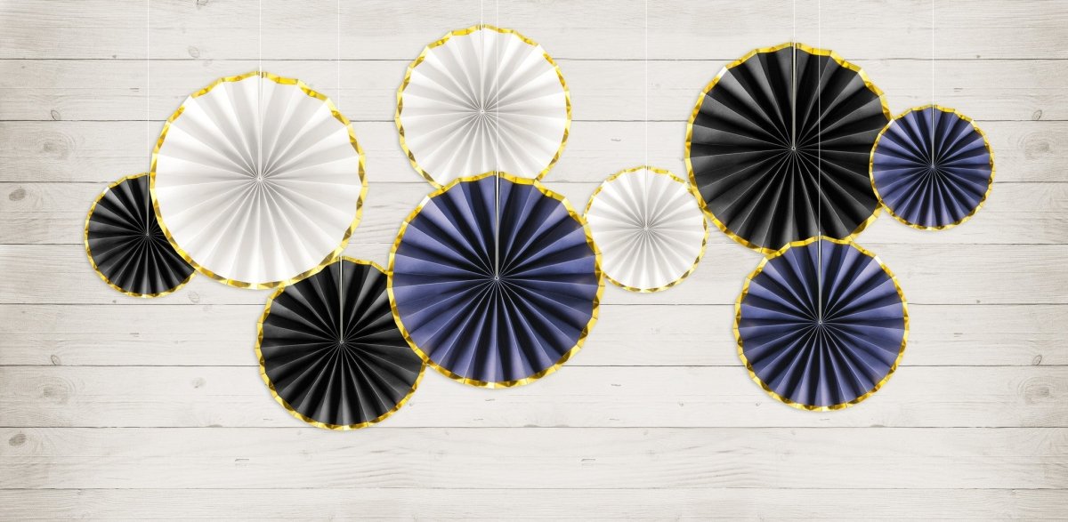 Papieren Waaiers Wit Set 23 - 40cm 3 delig van Partydeco koop je bij Partywinkel