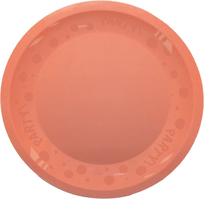 Party Bord Oranje Pastel 21cm van Procos koop je bij Partywinkel