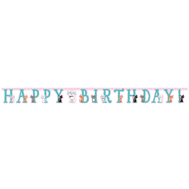 Party Cats Slinger Happy Birthday 2,1m van Creative Converting koop je bij Partywinkel