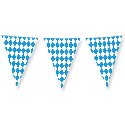Oktoberfest Garland Blue White Paper 10m