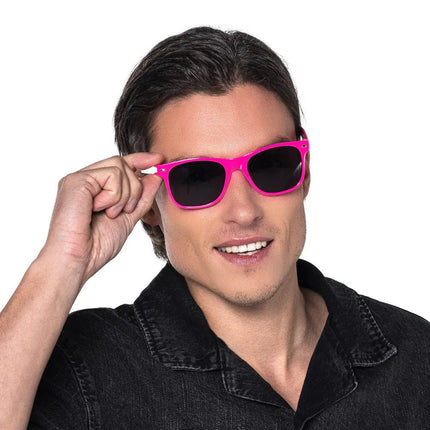 Partybril Pop neonroze UV van Boland koop je bij Partywinkel