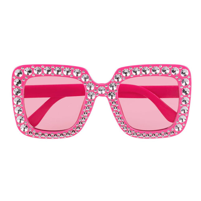 Partybril Roze Glitters van Boland koop je bij Partywinkel