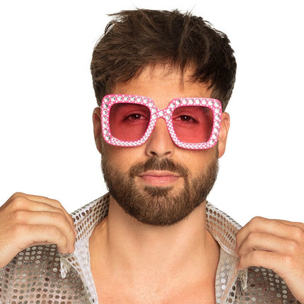 Partybril Roze Glitters van Boland koop je bij Partywinkel