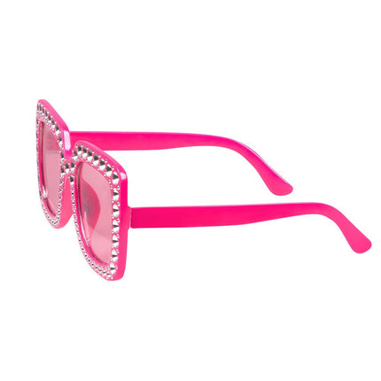 Partybril Roze Glitters van Boland koop je bij Partywinkel