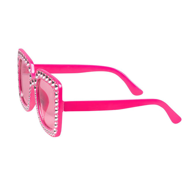 Partybril Roze Glitters van Boland koop je bij Partywinkel