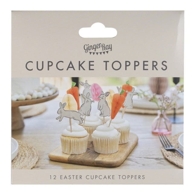 Pasen Cupcake Toppers Gekleurd 12st van Ginger Ray koop je bij Partywinkel