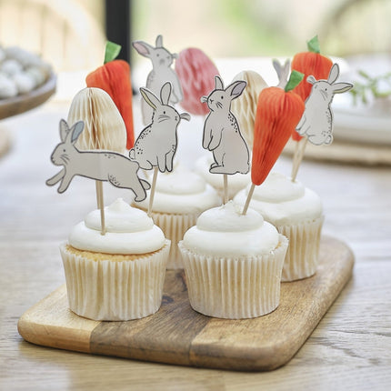 Pasen Cupcake Toppers Gekleurd 12st van Ginger Ray koop je bij Partywinkel