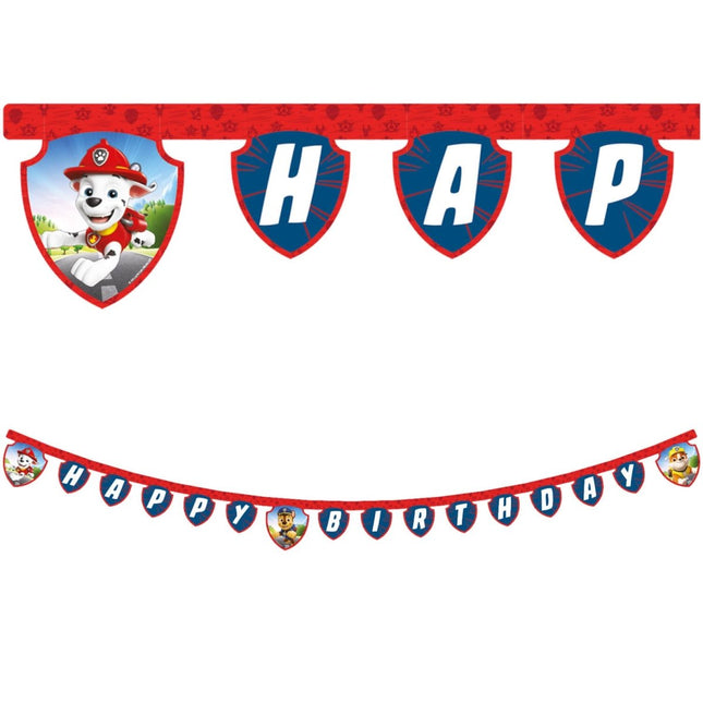 Paw Patrol Letterslinger Happy Birthday 2m van Procos koop je bij Partywinkel
