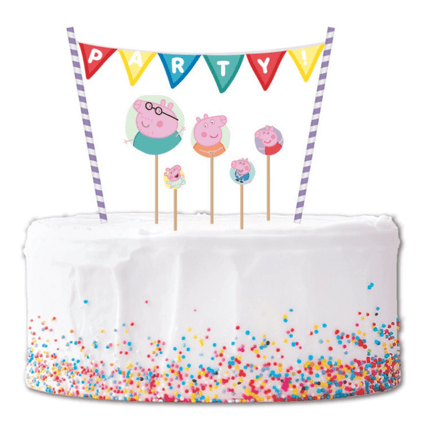 PEPPA PIG BUNTING CAKE TOPPER van Unique koop je bij Partywinkel