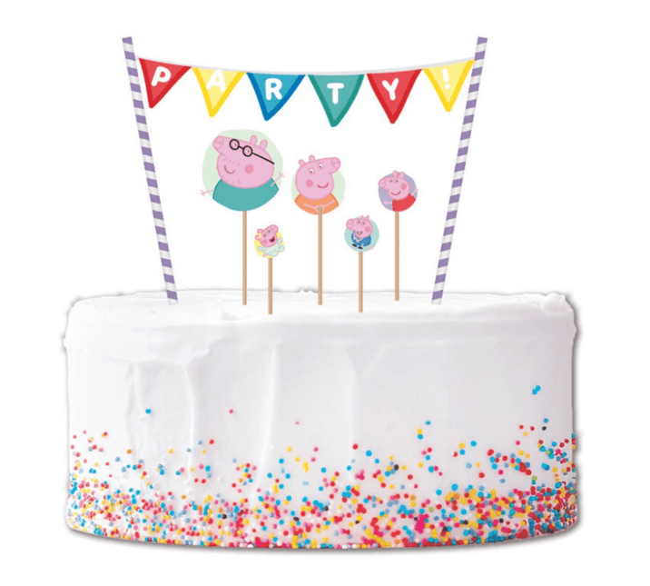PEPPA PIG BUNTING CAKE TOPPER van Unique koop je bij Partywinkel