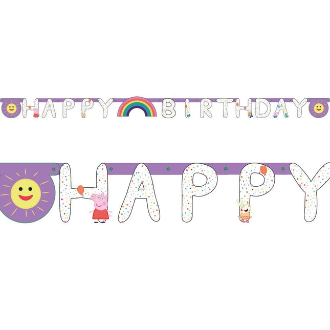 Peppa Pig Letterslinger Happy Birthday 1,7m van Riethmueller koop je bij Partywinkel